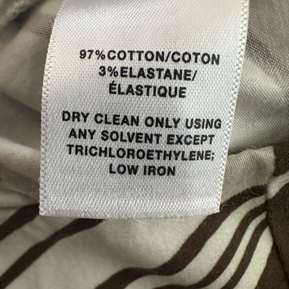 Lafayette 148 Stanton Cream Brown Animal Print Pants Y2K Preppy Zebra Indie - Picture 6 of 8